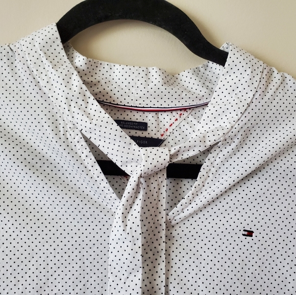 Tommy Hilfiger Women Polka Dot Top Size M - Picture 2 of 5